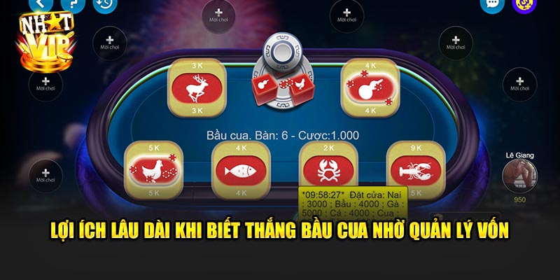 Lợi ích lâu dài khi biết Thắng Bầu Cua Nhờ Quản Lý Vốn